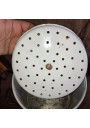 Very large and old coffee maker with enamelled sheet metal faucet