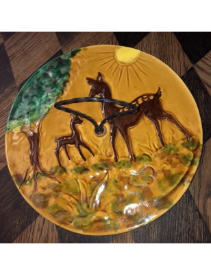 Plateau à fromage vintage estampillé Vallauris