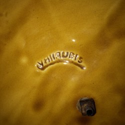 Vintage cheese tray stamped Vallauris