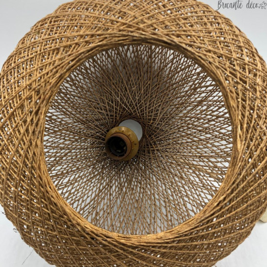 Suspension boule scandinave en corde - 100 % vintage