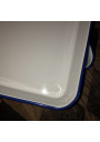 Lot of 2 old enamelled sheet metal trays