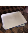 Lot of 2 old enamelled sheet metal trays