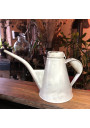Old small sheet metal watering can with lid