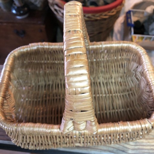 Old small rectangular wicker basket
