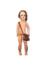 Lot of 2 old small leather bags for dolls