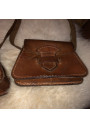 Lot of 2 old small leather bags for dolls
