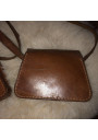 Lot of 2 old small leather bags for dolls