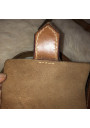 Lot of 2 old small leather bags for dolls