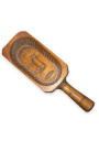 Old wooden butter mold with cow decor
