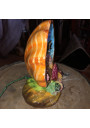 Old shell night lamp signed Cerdazur Monaco