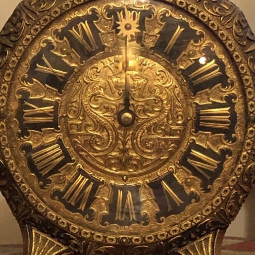 Old Lancel Paris bronze table clock