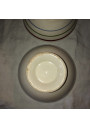 2 old white bowls with stripes | Old breakfast bowls