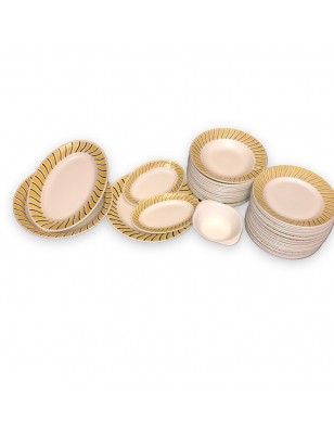 Service de table 45 pièces | Badonviller | Jaune et noir