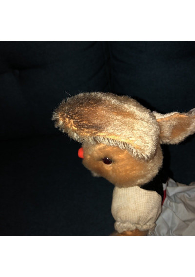 Ancien Ours En Peluche Avec Boîte à Musique – La Vie En Rose – 1950 – 31,5 Cm