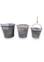Petit seau en zinc H 20,3 cm | Seau de puits | Déco | Jardin