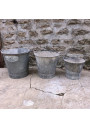 Petit seau en zinc | h 20,3 cm | Seau de puits | Déco | Jardin