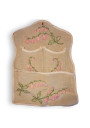 Old small hanging storage in handmade embroidered linen