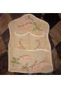 Old small hanging storage in handmade embroidered linen