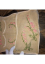 Old small hanging storage in embroidered linen