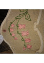 Old small hanging storage in embroidered linen