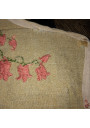 Old small hanging storage in embroidered linen
