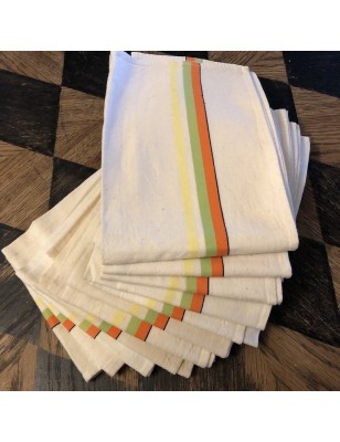 Lot de 11 torchons anciens en coton