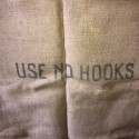 Anciens sacs en toile de jute | SOPECOBA 
- Lettrage foncé