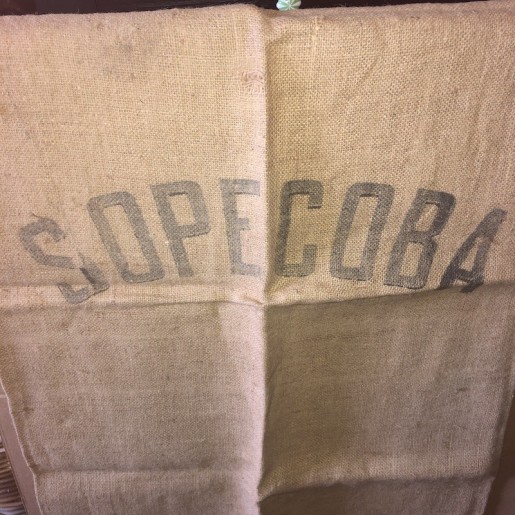 Old burlap sacks | SOPECOBA
- Faded lettering