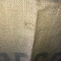Anciens sacs en toile de jute | SOPECOBA 
- Lettrage délavé