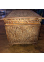 Ancienne boîte coffret en bois sculpté