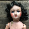 Mignonette doll 16 cm porcelain head open mouth Unis France