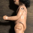 Mignonette doll 16 cm porcelain head open mouth Unis France