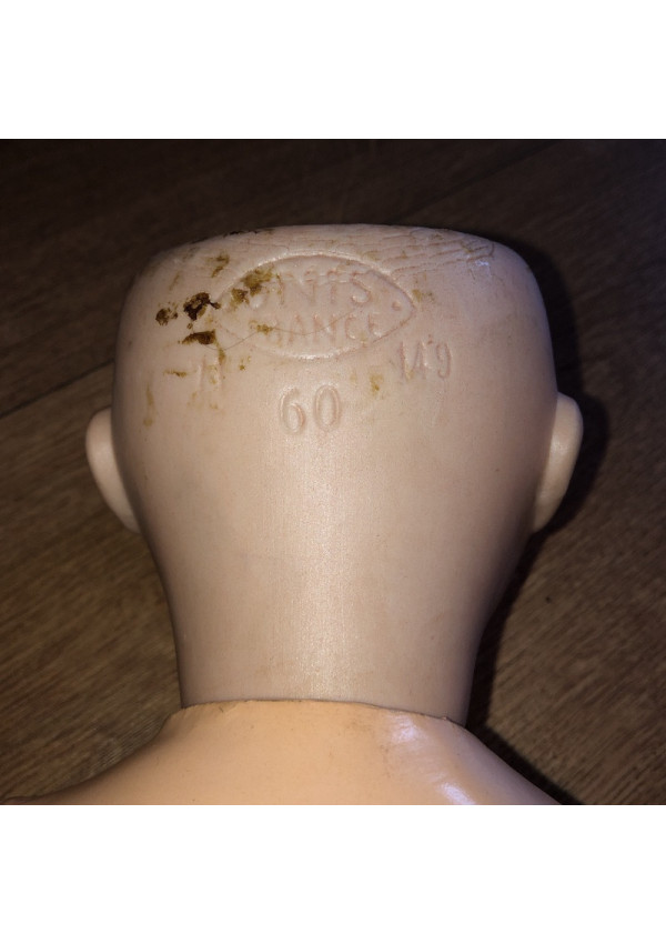 Poupée Ancienne UNIS FRANCE Paris, Corps Unis, Porcelaine Composites, Taille 45cm