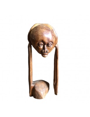 Sculpture Africaine en bois signée | Art Africain
