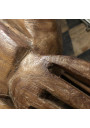 Sculpture en Bois Africaine - Visage Féminin