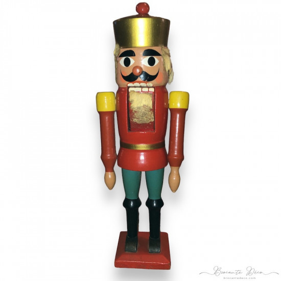 Vintage nutcracker 33.5 cm - Soldier wooden figurine