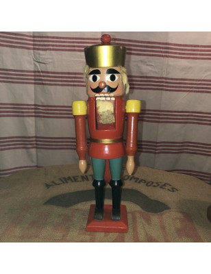 Vintage nutcracker 33.5 cm - Soldier wooden figurine
