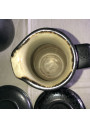Scandinavian design black glazed terracotta coffee service