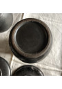 Scandinavian design black glazed terracotta coffee service
