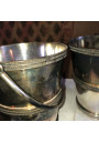Set of 2 Armand Frenais bottle buckets in silver metal
