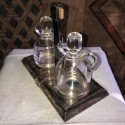 Huilier vinaigrier Gallia Art Déco | Métal argenté et cristal