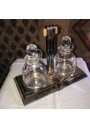 Art Deco vinegar cruet in silver metal Gallia