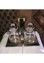 Art Deco vinegar cruet in silver metal Gallia
