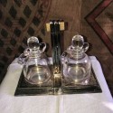 Huilier vinaigrier Gallia Art Déco | Métal argenté et cristal