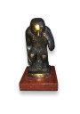 Singe en bronze signé MONS sur socle