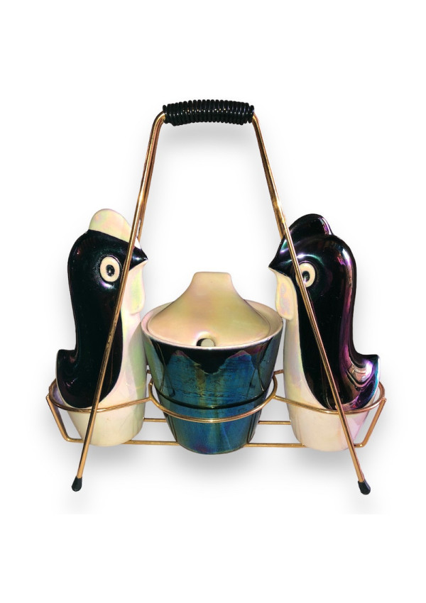 Service à condiments Vercéram en céramique circa1950