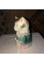 Ancienne tirelire à casser | Tirelire à casser chat en céramique