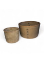 Set of 2 old stoneware molds for faitselles