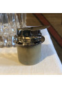 Ensemble cendrier et briquet de table en cristal RONSON