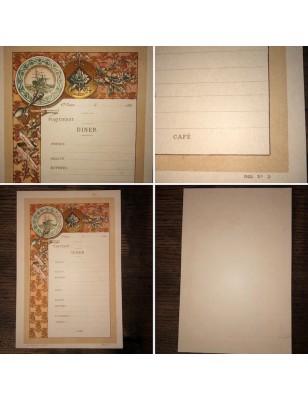 Lot of 18 old blank ocean liner menus circa 1890